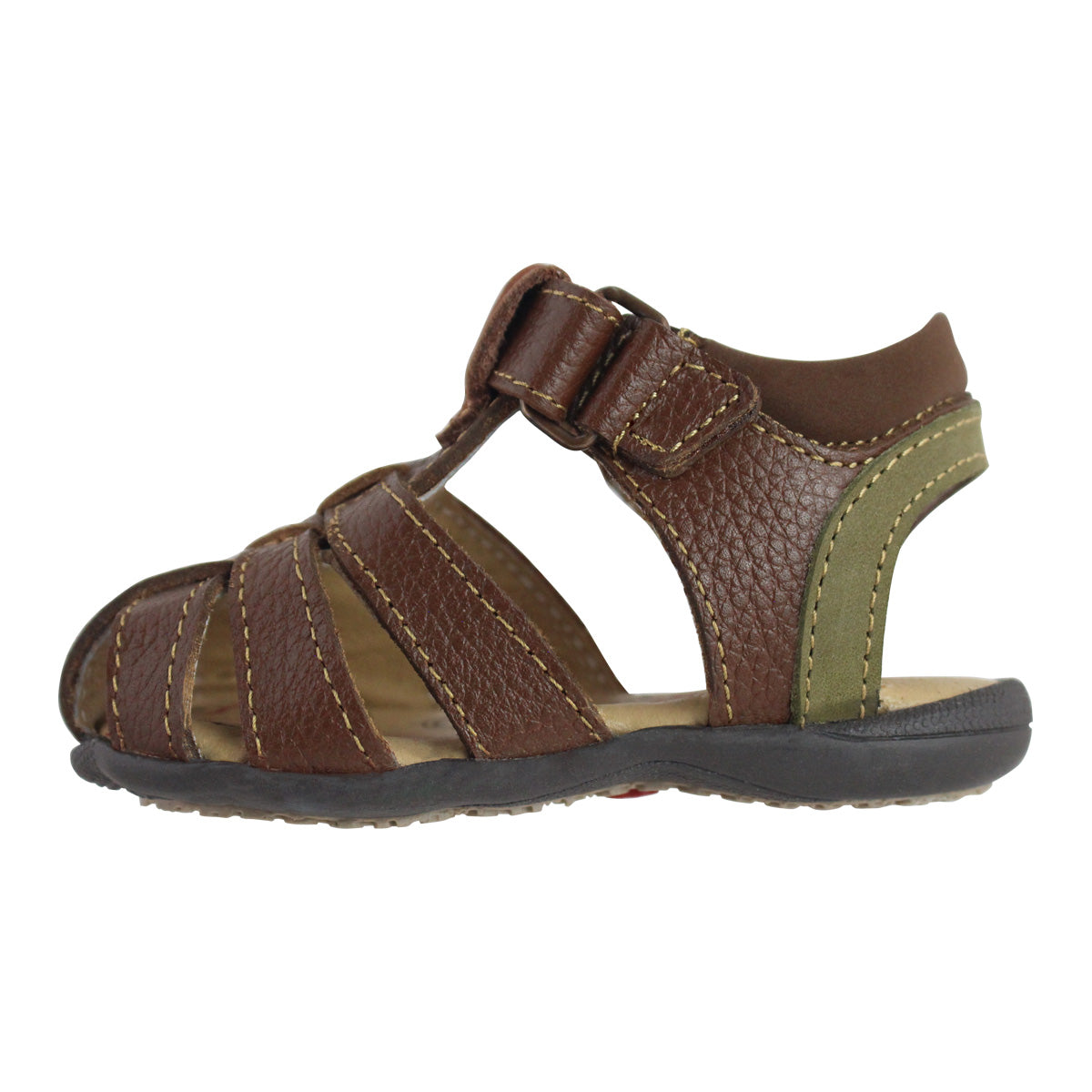 Sandalia Niño 2823 Piel Shedrón con Velcro