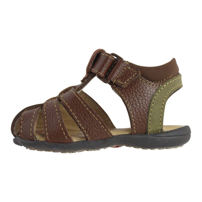 Sandalia Niño 2823 Piel Shedrón con Velcro