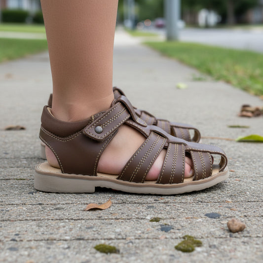 Sandalia Niño 2825 Piel Nuez con Velcro