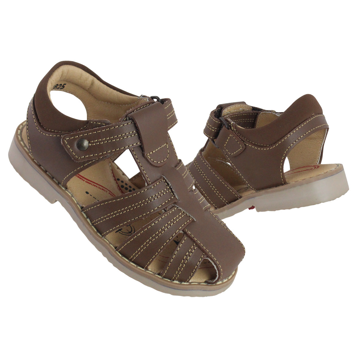 Sandalia Niño 2825 Piel Nuez con Velcro