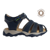 Sandalia niño 2826 piel azul con velcro