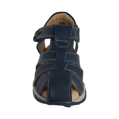 Sandalia Niño 2826 Piel Azul con Velcro