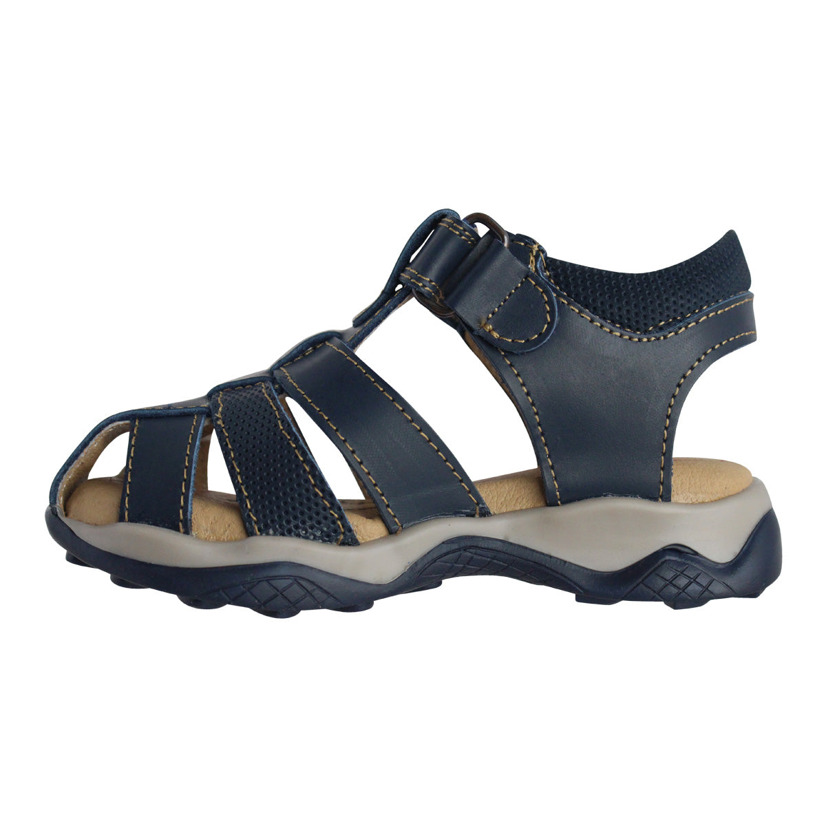Sandalia Niño 2826 Piel Azul con Velcro