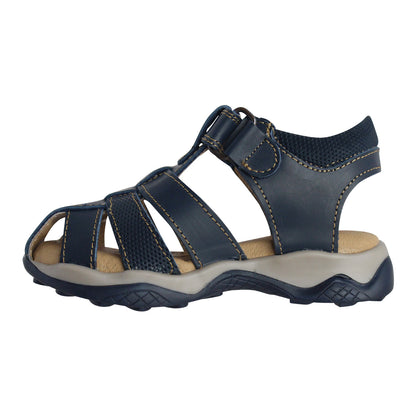 Sandalia Niño 2826 Piel Azul con Velcro