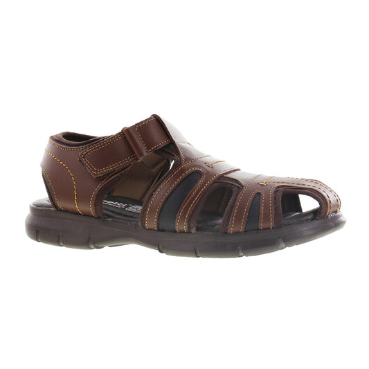 Sandalia Hombre 2880 Piel Café con Velcro