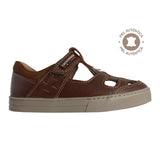 Sandalia niño 2900 piel café con velcro
