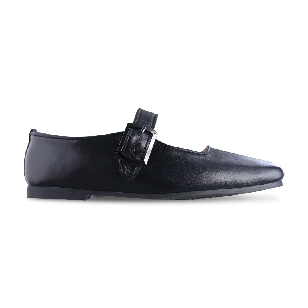 Balerina Niña 30150 Piel Giulia Negro con Hebilla