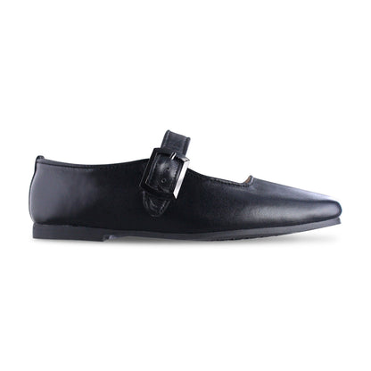 Balerina Niña Davina 30150 Piel Giulia Negro con Hebilla
