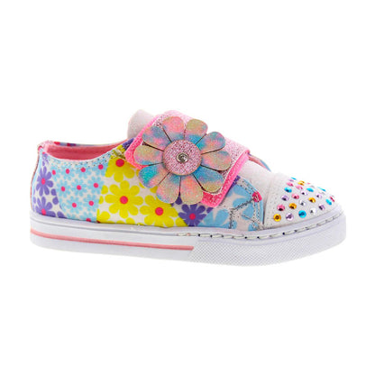 Tenis de Niña 308 de Lona con Flor y Brillos
