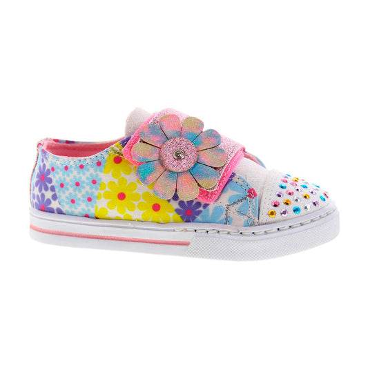Tenis de Niña 308 de Lona con Flor y Brillos