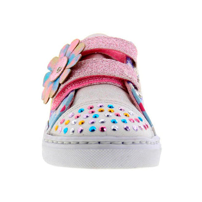 Tenis de Niña 308 de Lona con Flor y Brillos