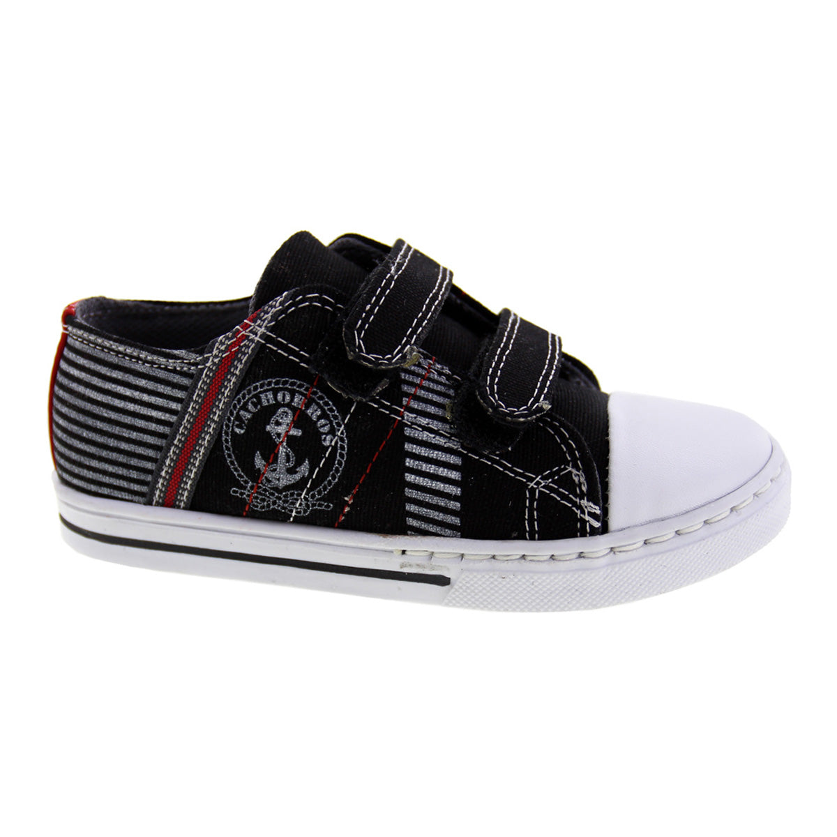Tenis Niño 315 Lona Negro Doble Velcro