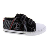 Tenis niño 315 lona negro doble velcro