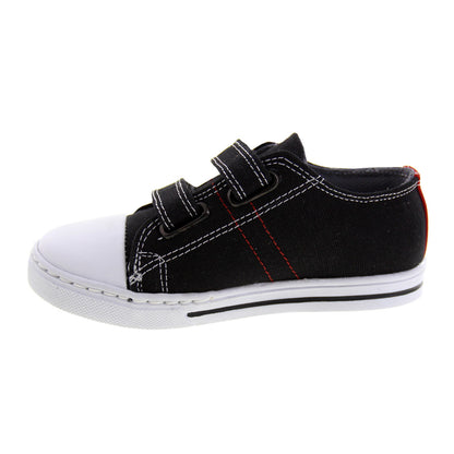 Tenis Niño 315 Lona Negro Doble Velcro