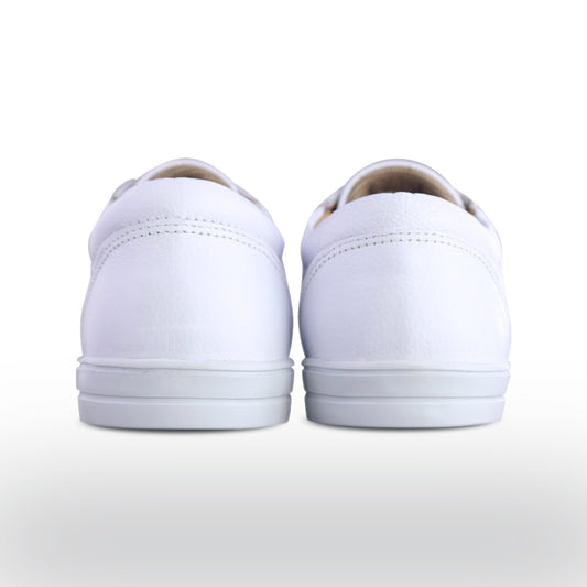 Tenis Escolar 32010 Piel Blanca