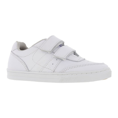 Tenis Escolar 32070 Piel Blanco Doble Velcro