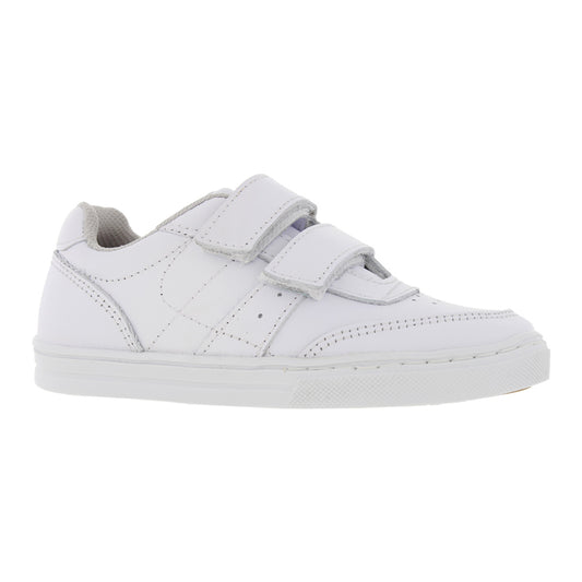 Tenis Escolar 32070 Piel Blanco Doble Velcro