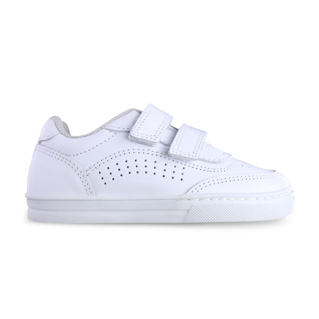 Tenis Escolar 32072 Piel Blanco
