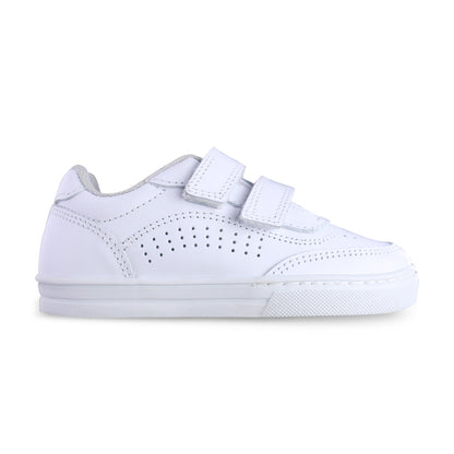 Tenis Escolar 32072 Piel Blanco