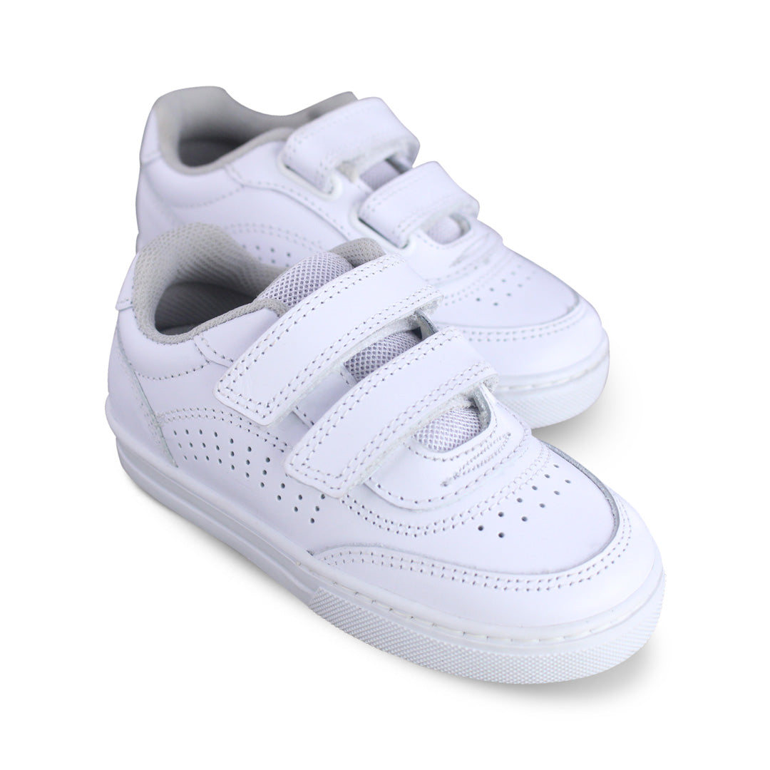 Tenis Escolar 32072 Piel Blanco
