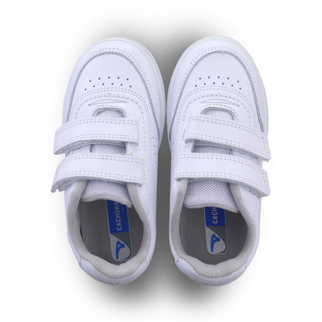 Tenis Escolar 32072 Piel Blanco