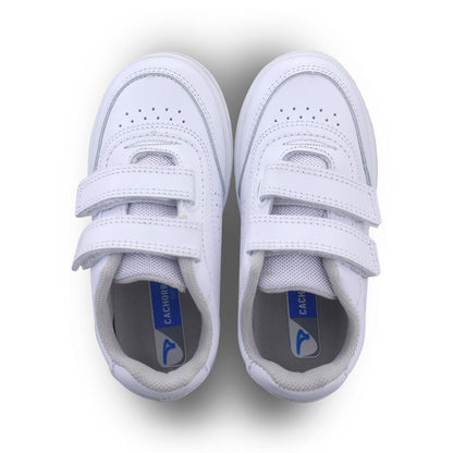 Tenis Escolar 32072 Piel Blanco
