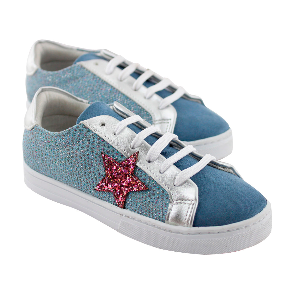 Tenis Niña 32134 Azul Mezclilla con Estrella
