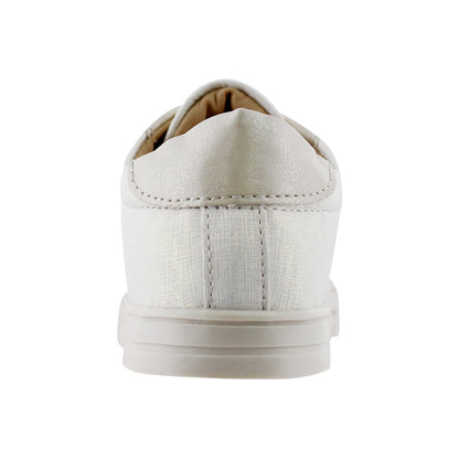 Tenis Niña 32145 Color Blanco con Corazón de Brillos