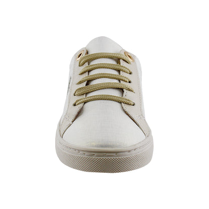 Tenis Niña 32145 Color Blanco con Corazón de Brillos