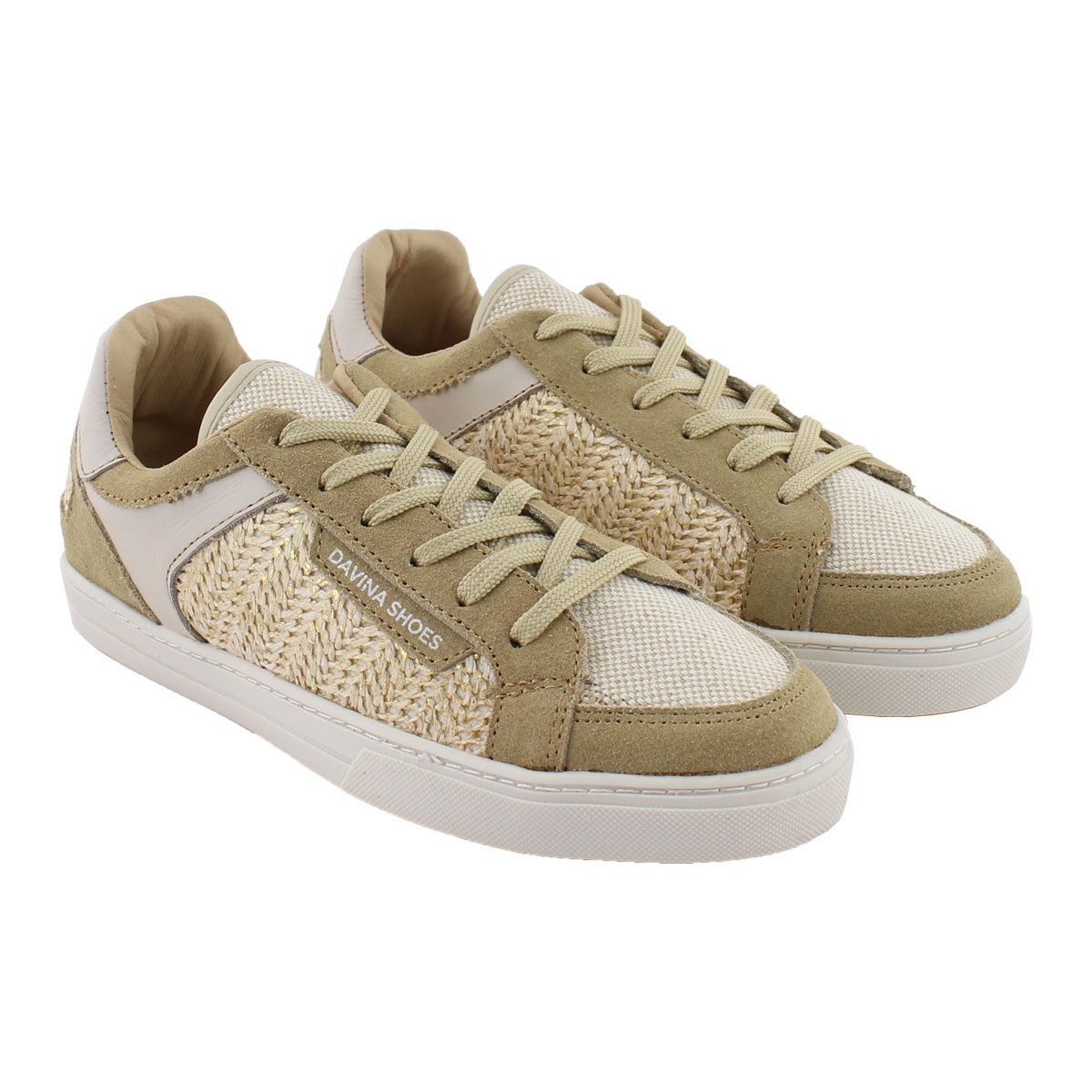 Tenis Mujer 32201 Davina Beige con Yute