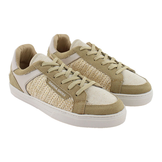 Tenis Mujer 32201 Davina Beige con Yute