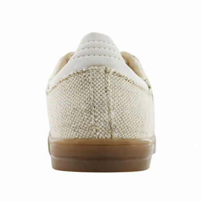 Tenis Mujer 32210 Davina Lona Beige con Gamuza
