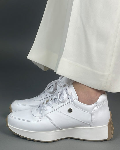 Tenis Dama 35000 Piel Blanca