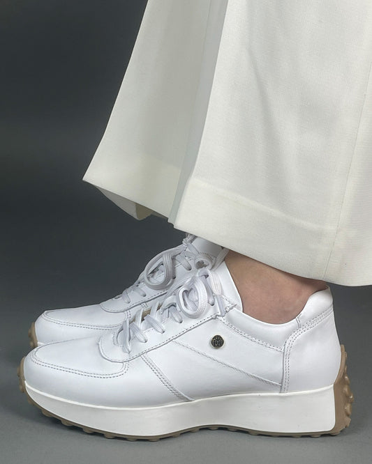 Tenis Dama 35000 Piel Blanca