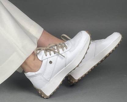 Tenis Dama 35000 Piel Blanca