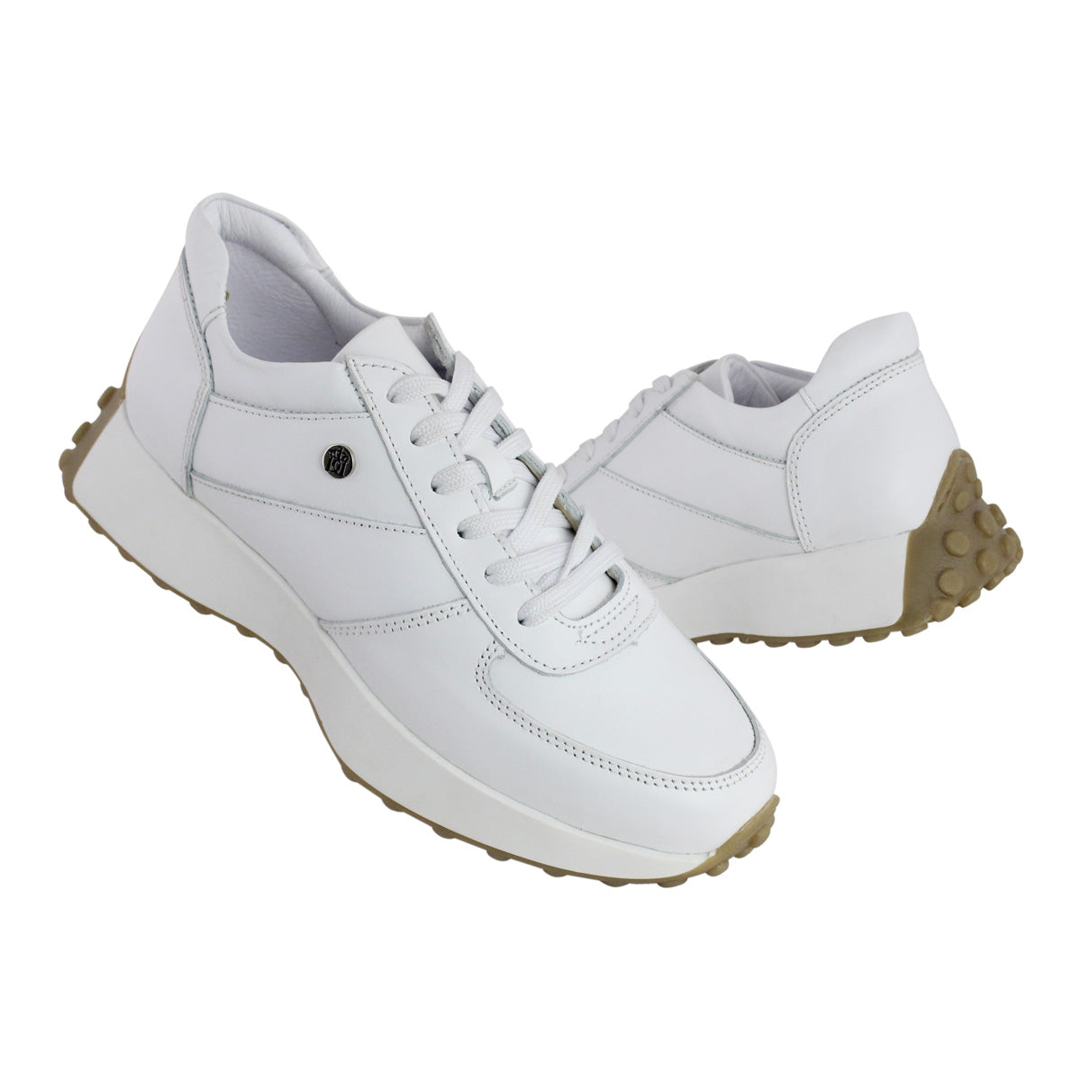 Tenis Dama 35000 Piel Blanca