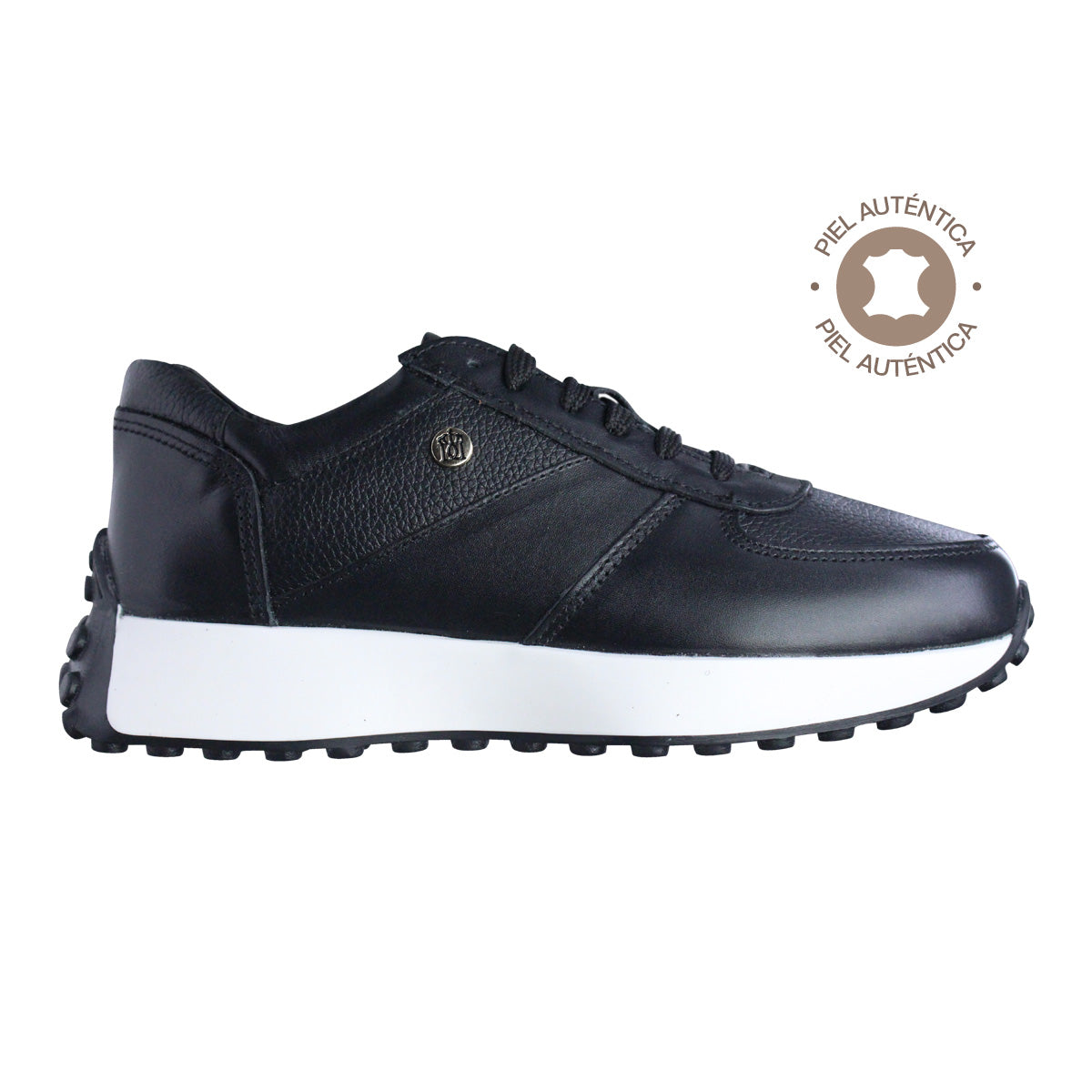 Tenis Mujer 35000 Davina Piel Negro
