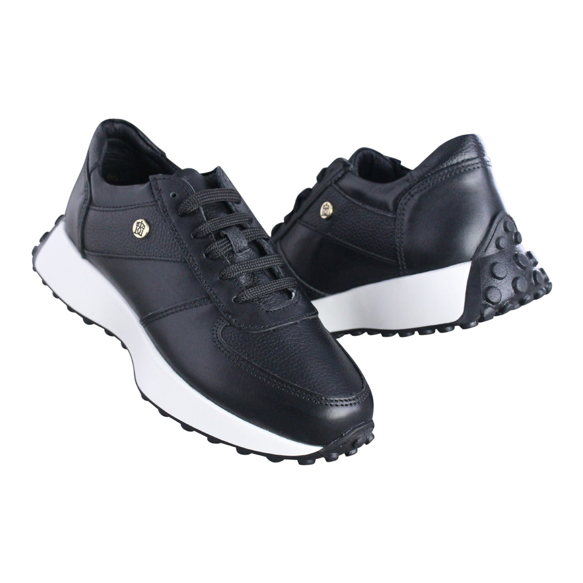 Tenis Mujer 35000 Davina Piel Negro