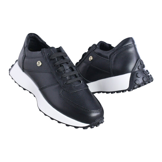 Tenis Mujer 35000 Davina Piel Negro