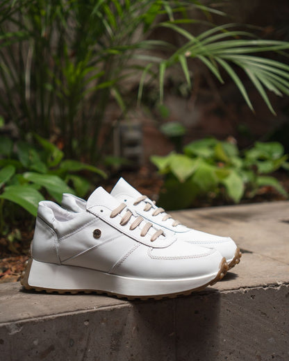 Tenis Dama 35000 Piel Blanca