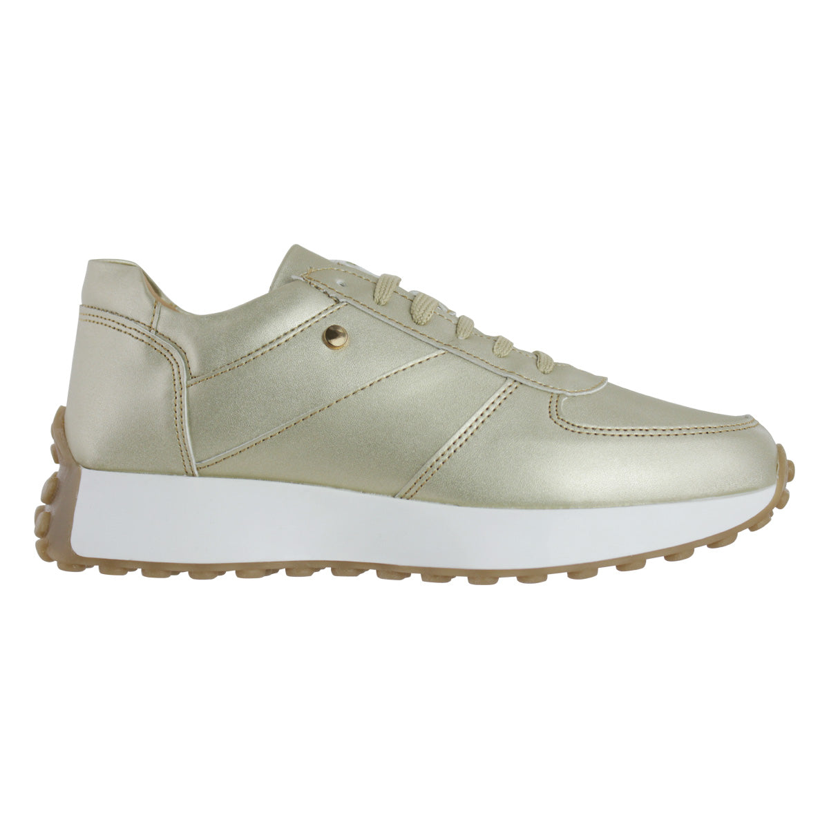 Tenis Dama 35001 Metálico Oro