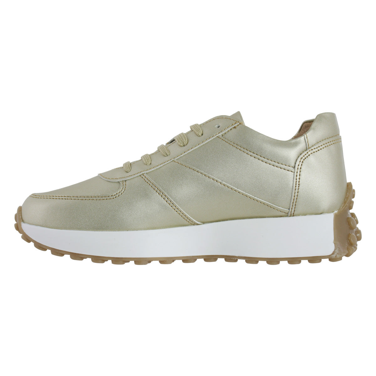 Tenis Dama 35001 Metálico Oro