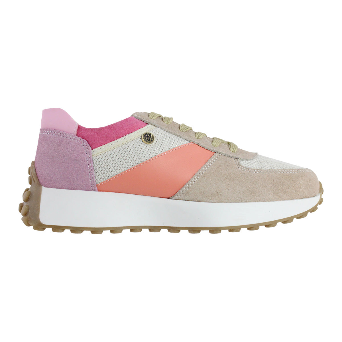 Tenis Dama 35011 Davina Piel Gamuza Rosa