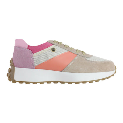 Tenis Dama 35011 Davina Piel Gamuza Rosa