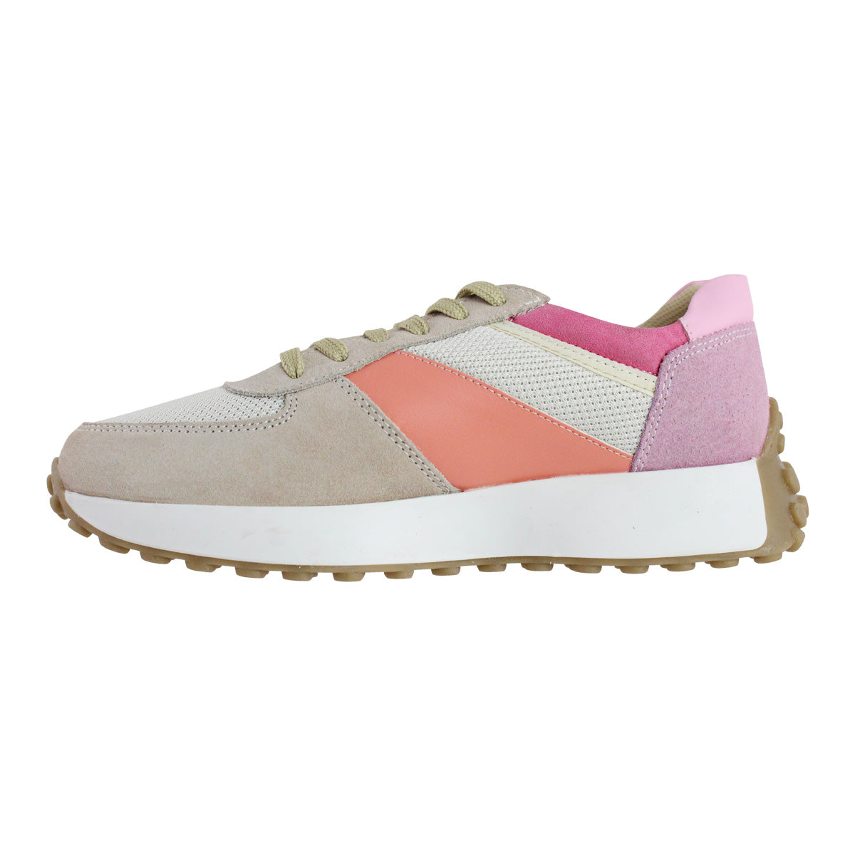 Tenis Dama 35011 Davina Piel Gamuza Rosa