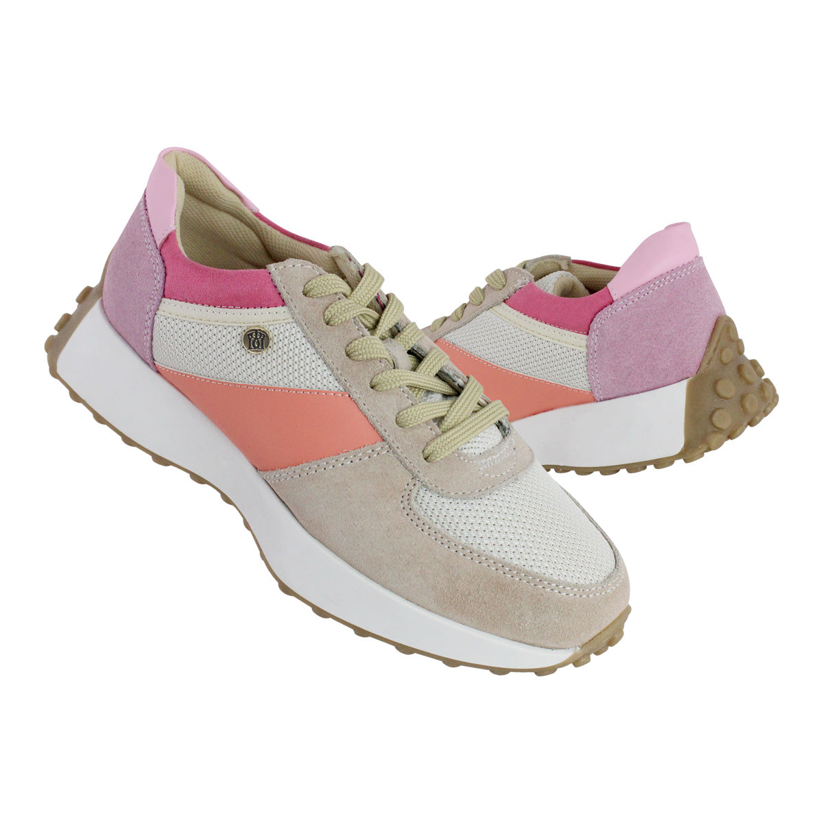 Tenis Dama 35011 Davina Piel Gamuza Rosa