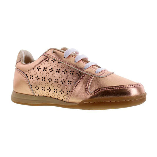 Tenis de Niña 3662 Rosa Metálico con Cintas