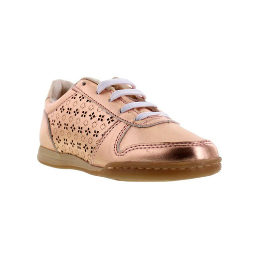 Tenis de Niña 3662 Rosa Metálico con Cintas