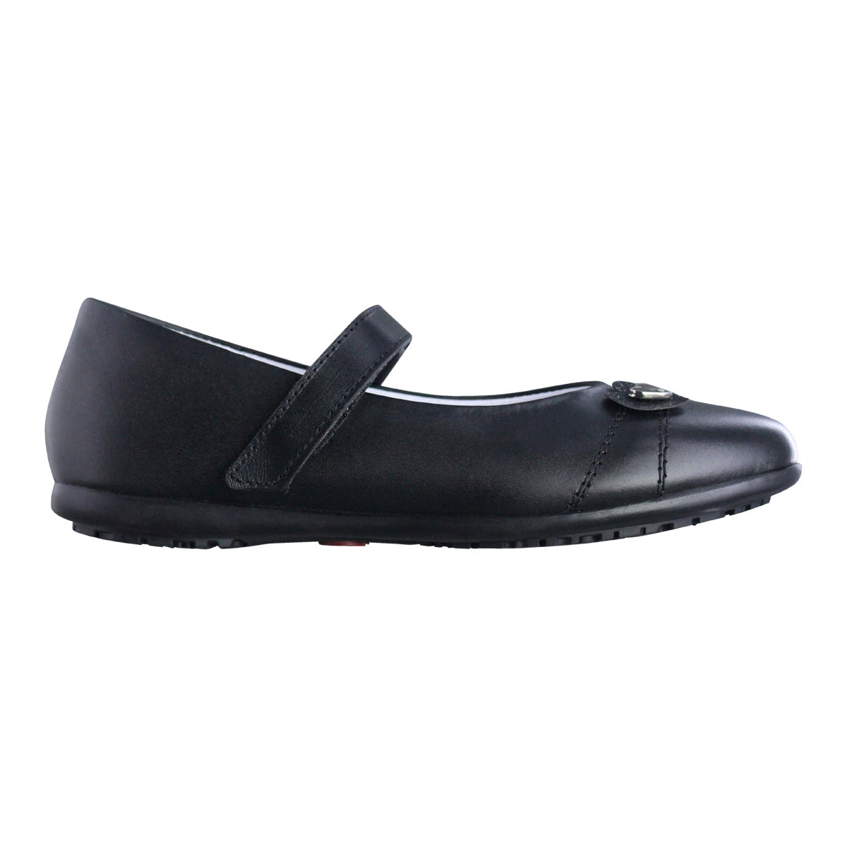 Zapato Escolar Niña 3821 Piel Negra con Velcro