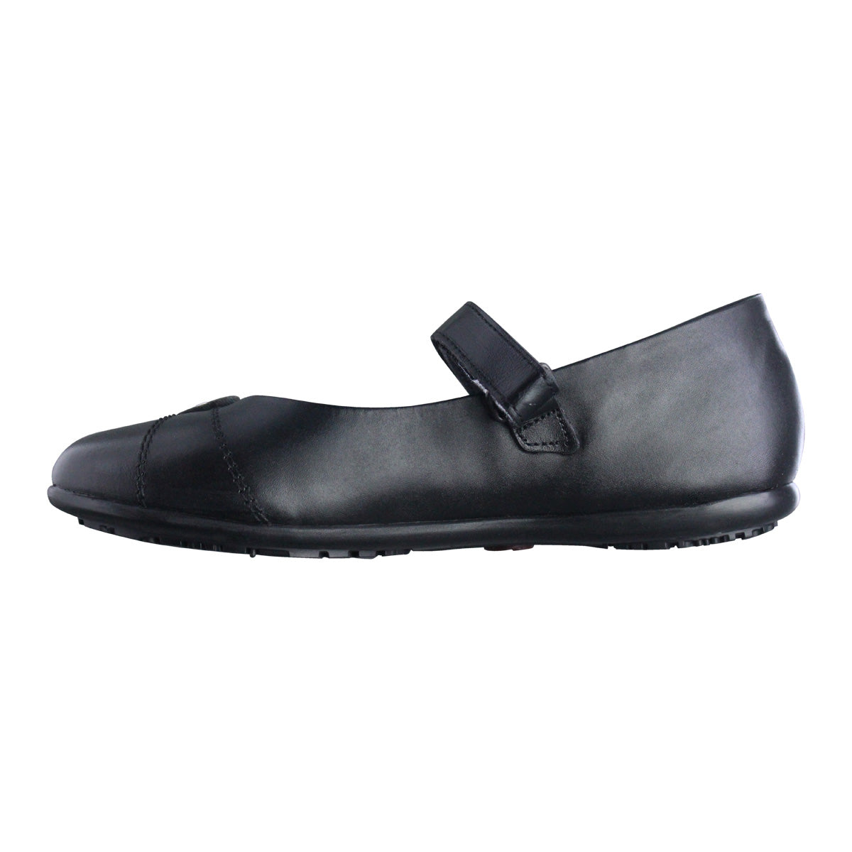 Zapato Escolar Niña 3821 Piel Negra con Velcro